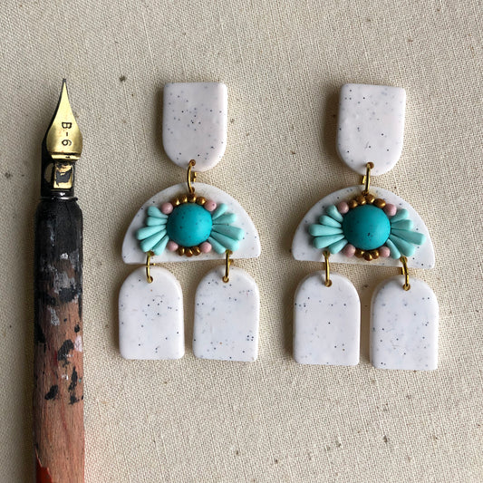 Gem dangle earring