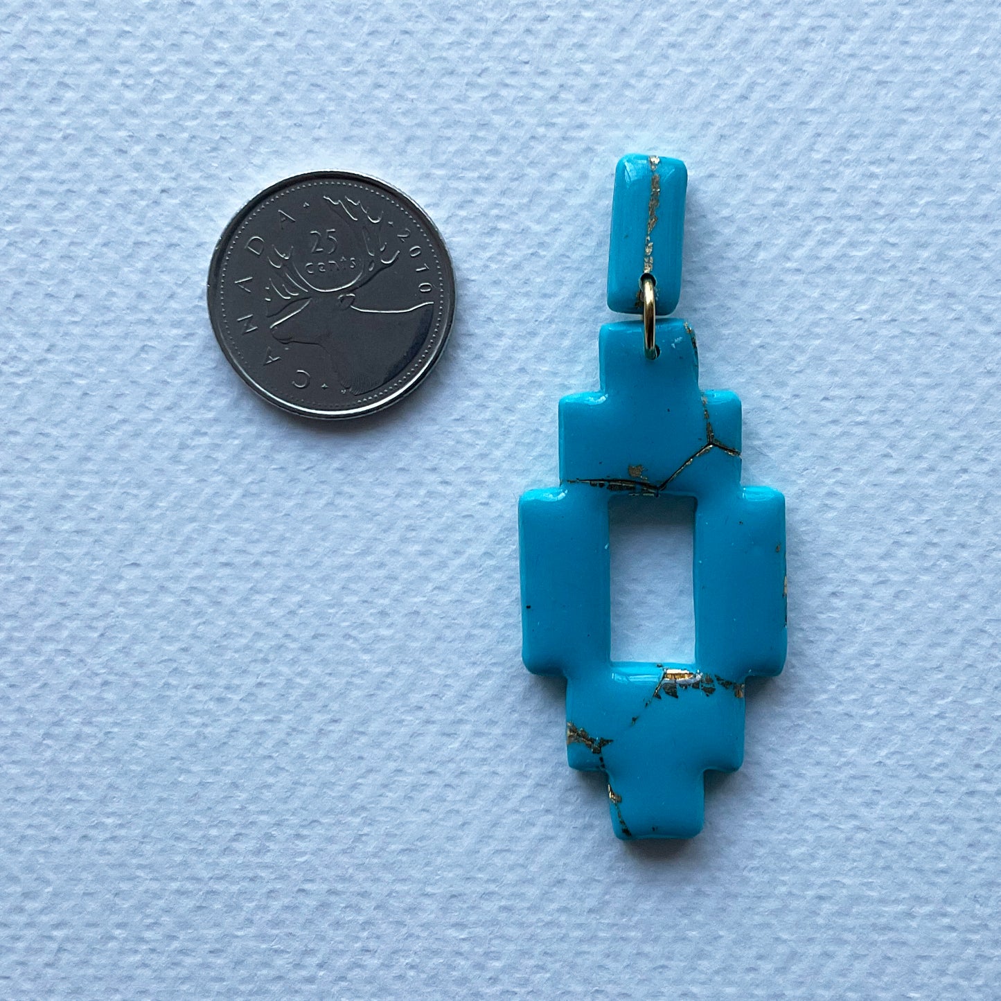 Turquoise geometric earring