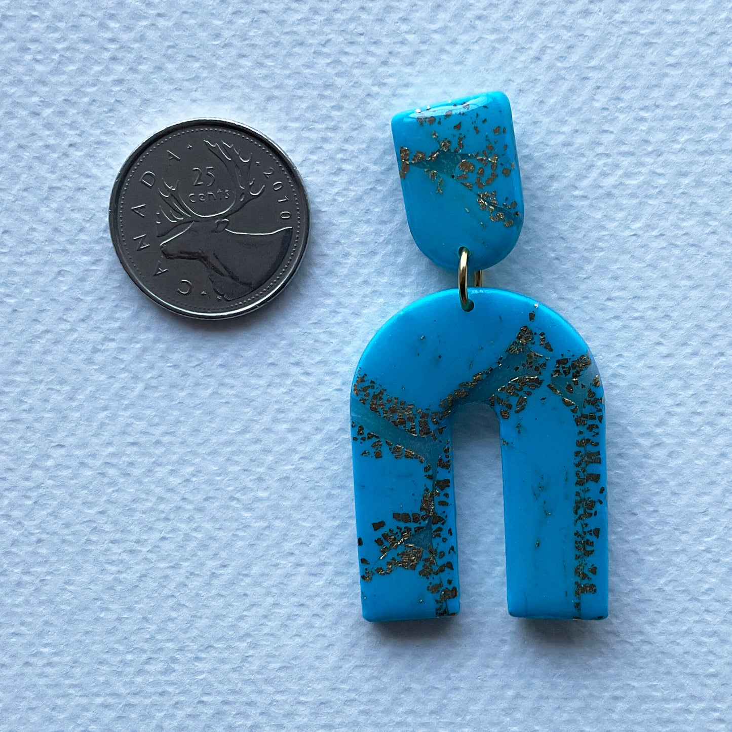 Turquoise arch earring