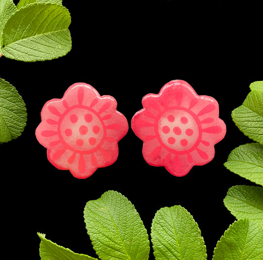 Flower stud earring