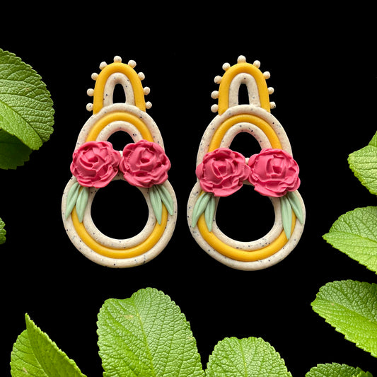 Arch floral earring