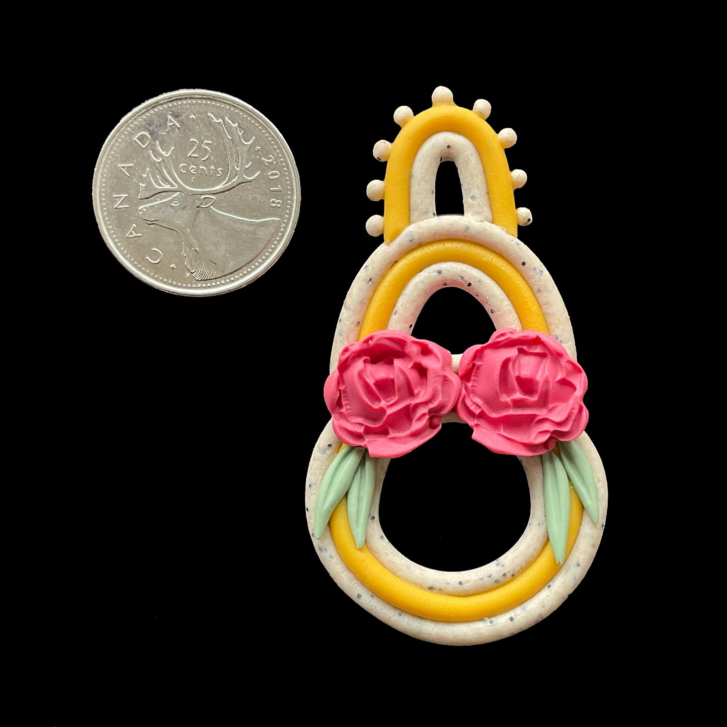 Arch floral earring